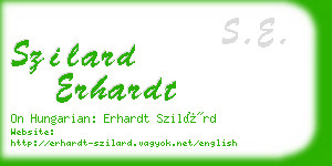 szilard erhardt business card